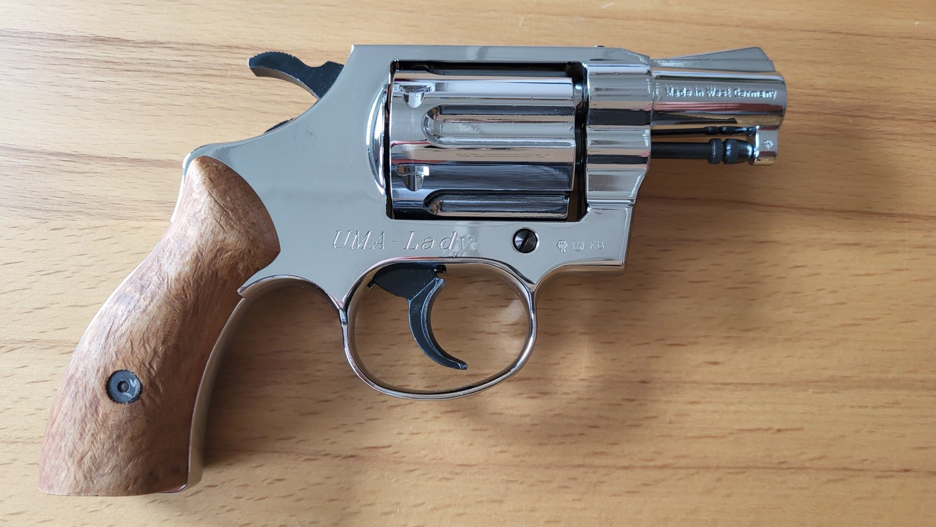 Uma - Lady , 9mm Revolver, Chrom ! – Bild 3