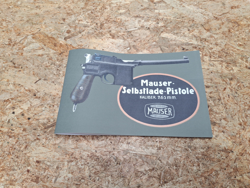 Mauser C96 Bedienungsanleitung in Farbe aus den 1930ern, älterer Reprint – Bild 1