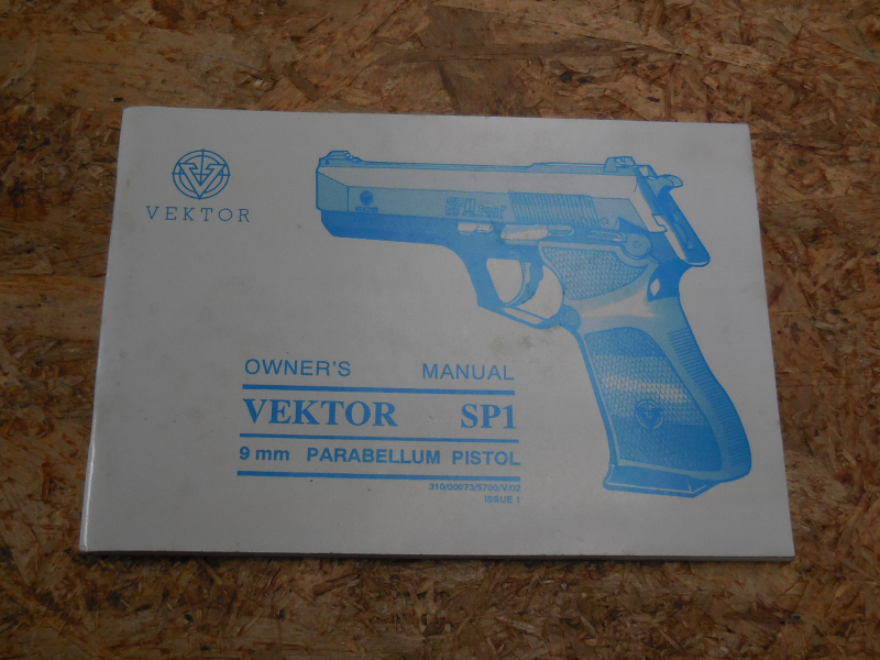 Vector SP1 Pistole Bedienungsanleitung englisch niederländisch Manual – Bild 1