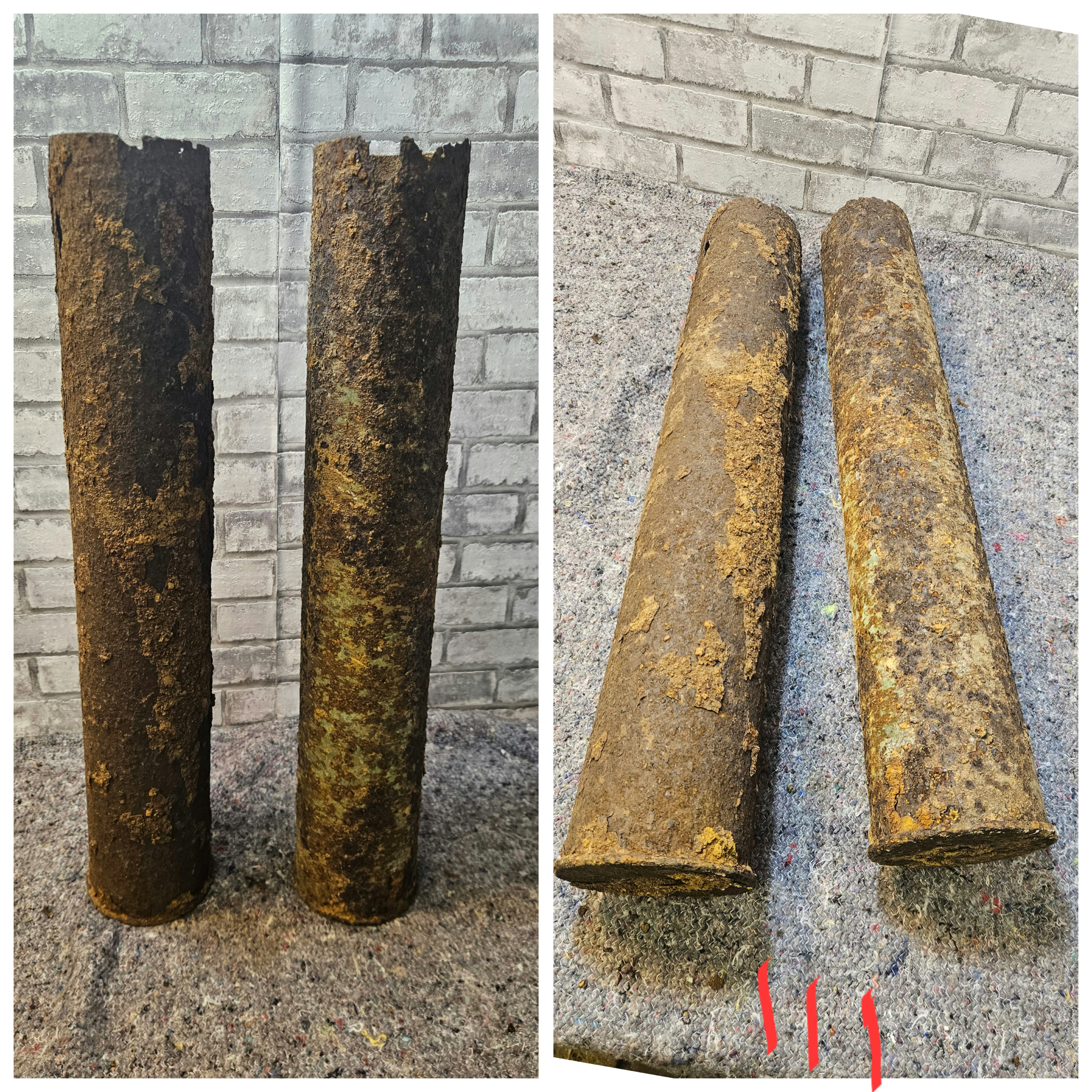 2x 8.8 Stahlkartuschen KWK 36 Tiger 1 oder Flak 18 – Bild 1