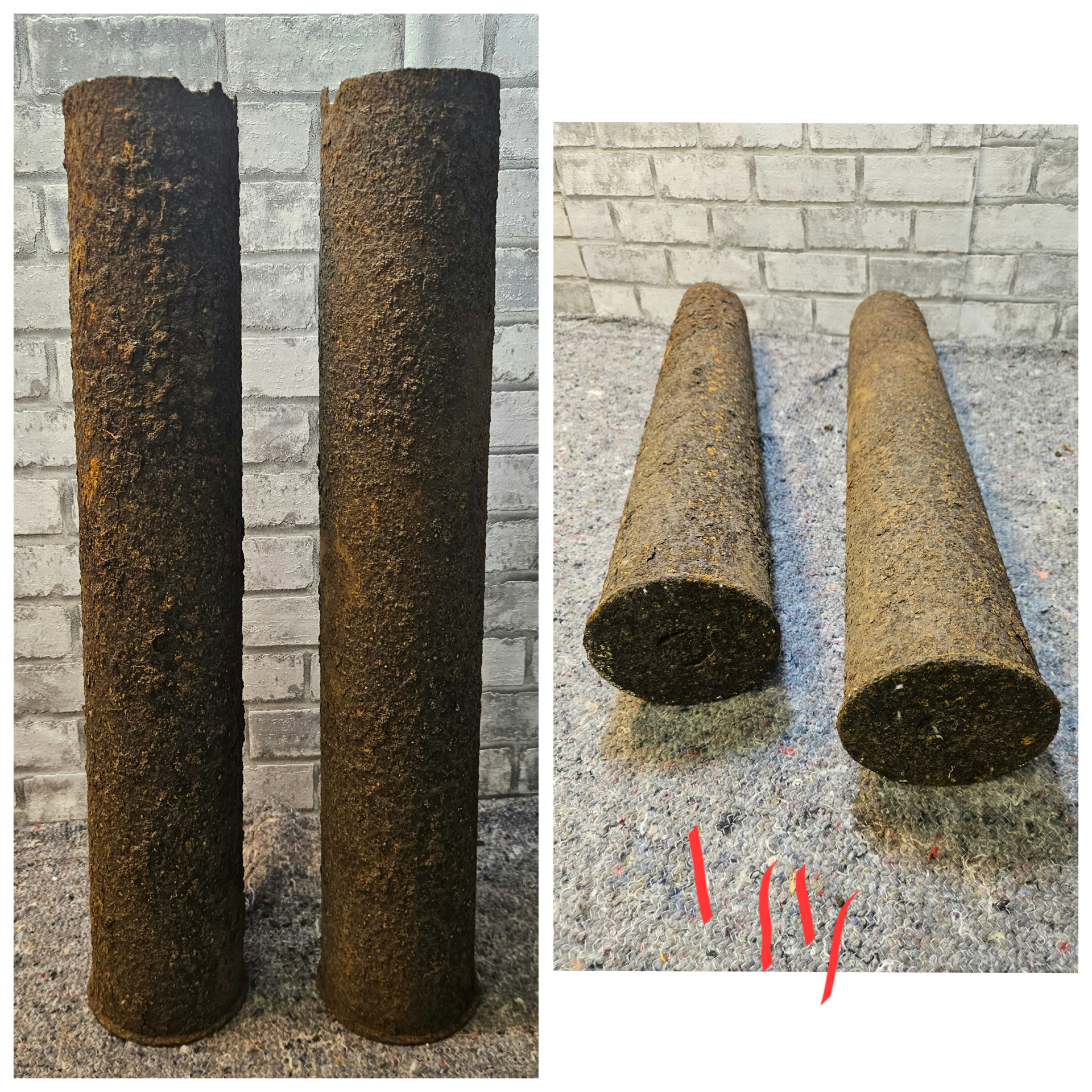 2x 8.8 Stahlkartuschen KWK 36 Tiger 1 oder Flak 18 – Bild 1