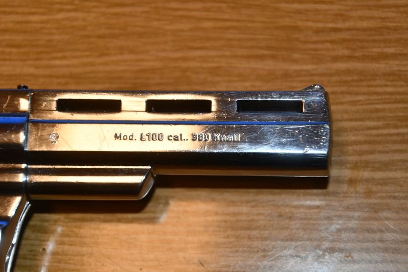 Mauser DA Revolver Mod. L100 Nickel, Cal. 380 Knall – Bild 4