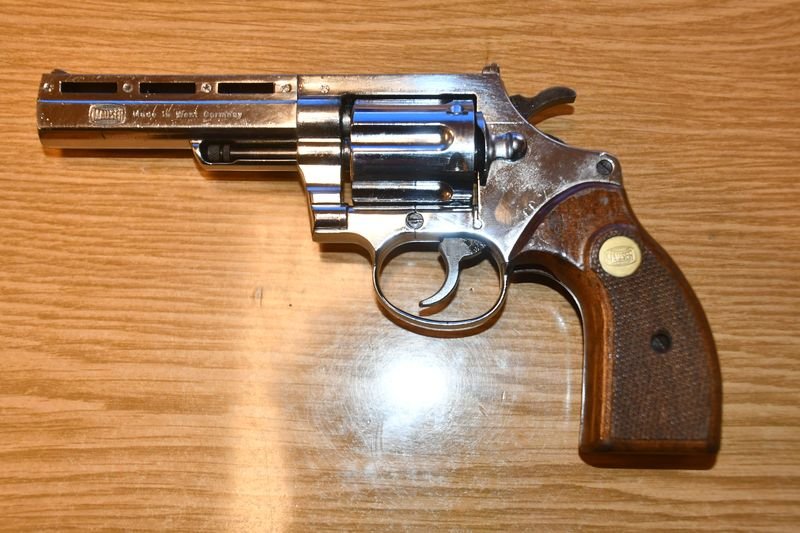 Mauser DA Revolver Mod. L100 Nickel, Cal. 380 Knall – Bild 5
