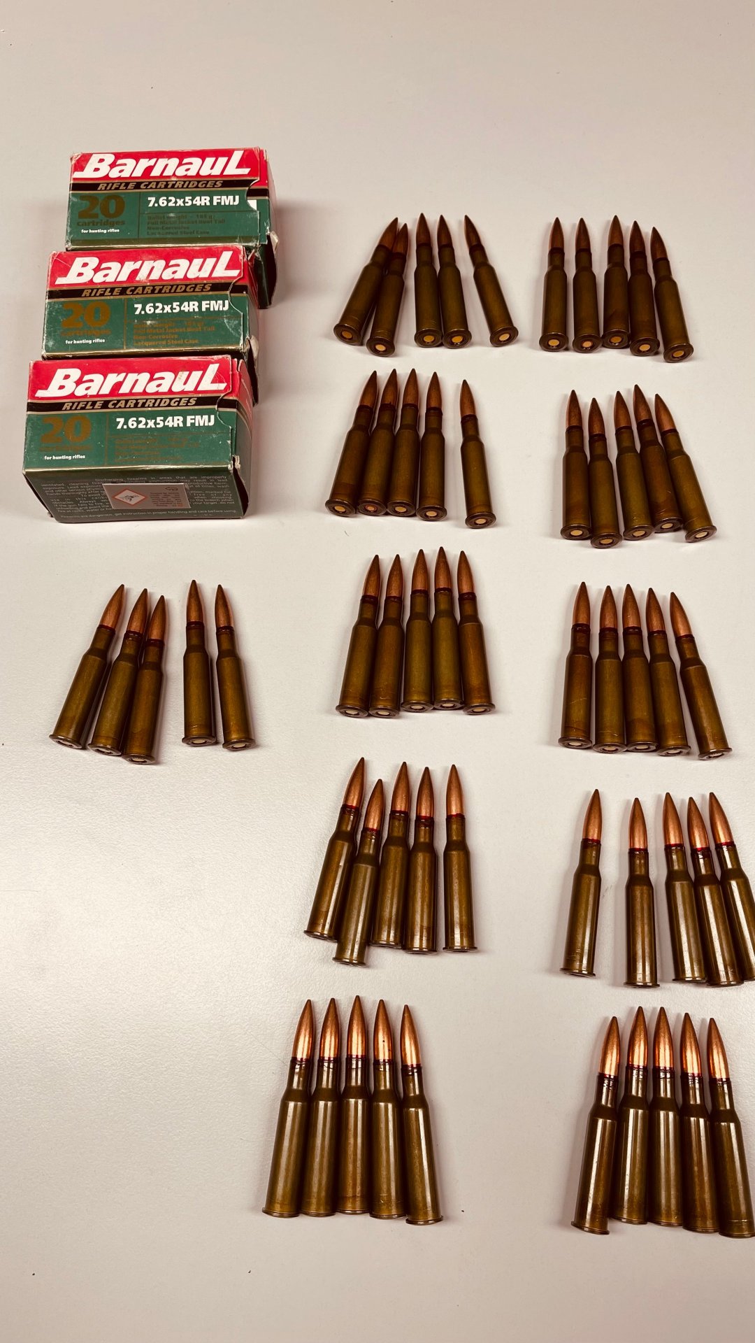 115 St Barnaul 7,62x54R FMJ 185 gr Patronen nicht korrosiv ! für Mosin Nagant – Bild 1
