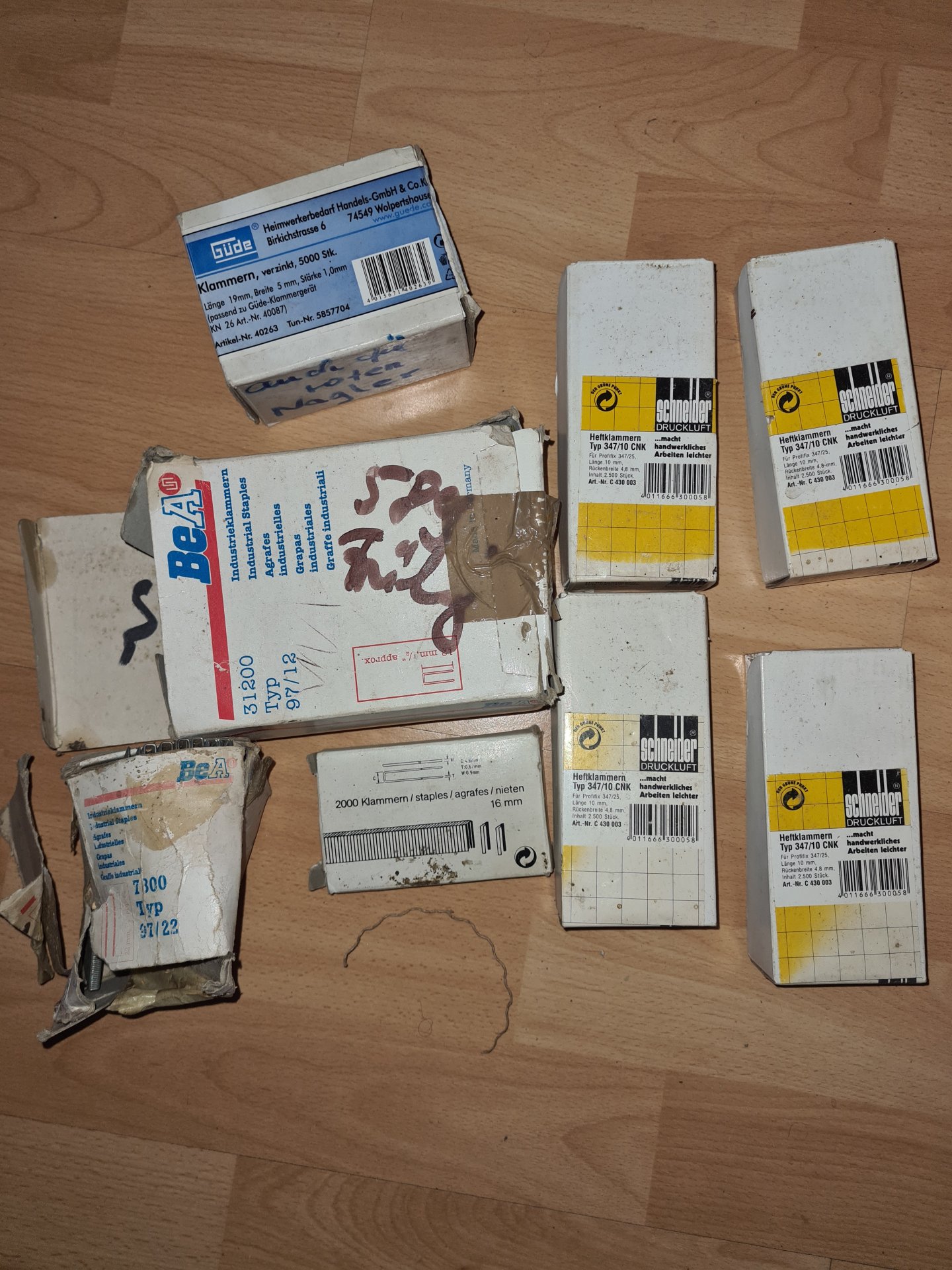 Heftklammern Drucklufttacker 347/10 und andere, Werkzeug alt aber gut – Bild 1