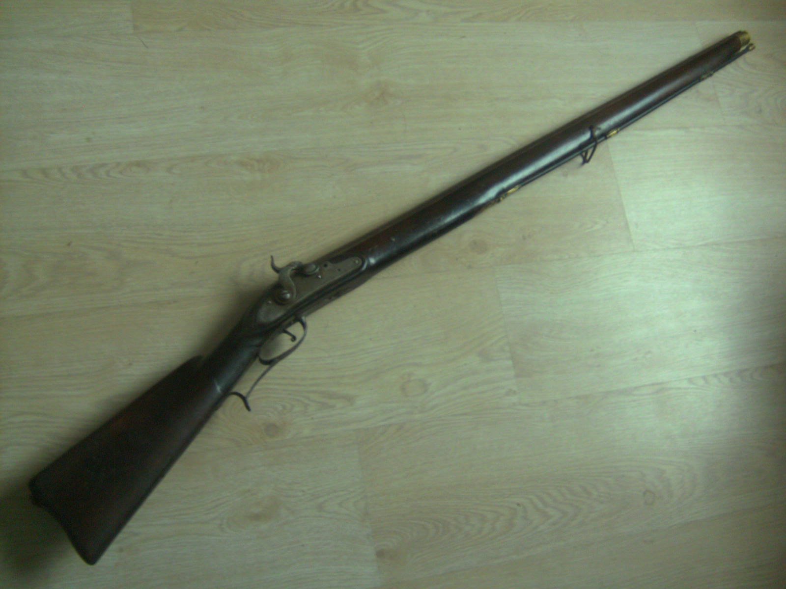 Perc. Vorderlader , Gewehr,Schrot, Ehemals Steinschloss.125cm. lang – Bild 2