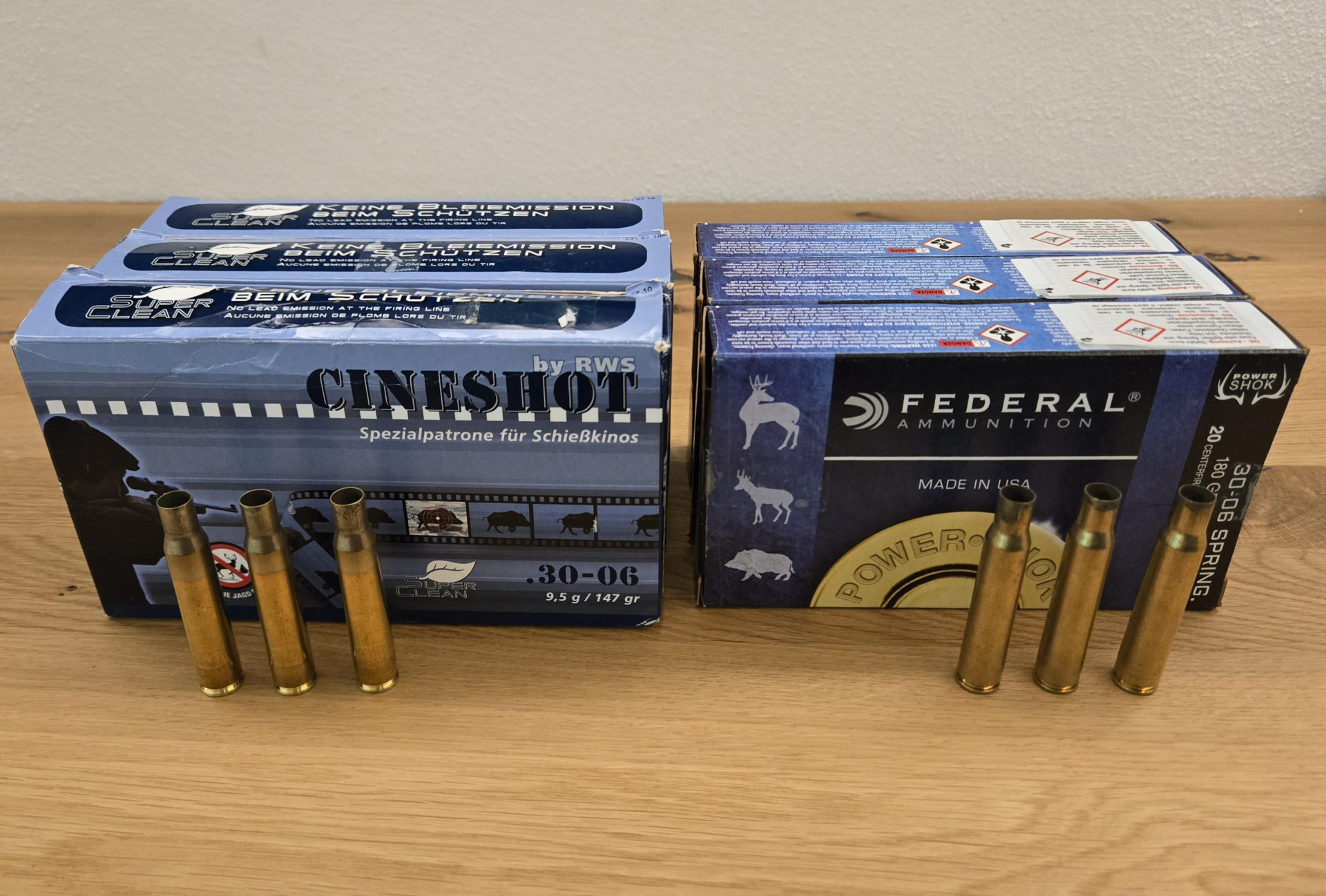 .30-06 Hülsen RWS Cineshot & Federal – Bild 1
