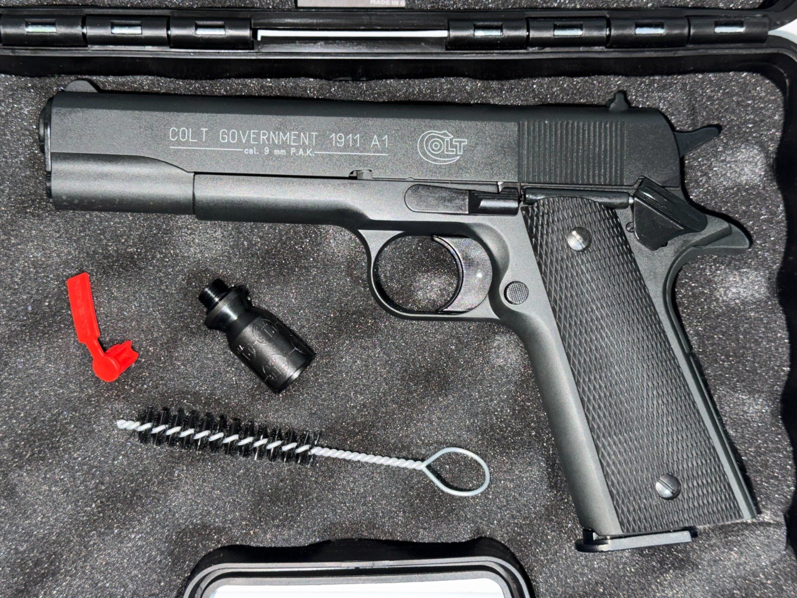 SSW COLT GOVERNMENT M1911 A1 BLACK, KAL. 9 MM P.A.K. – Bild 2