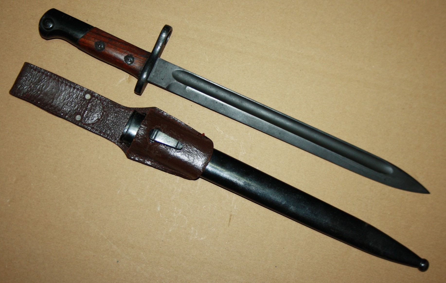 orig. WK2 Bajonett "Simson" für Steyr MP34(ö), mit Koppelschuh -SELTEN- – Bild 1
