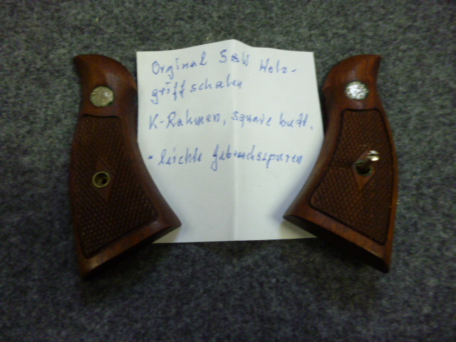 1 Paar Holzgriffschalen original Smith & Wesson K-Rahmen – Bild 1