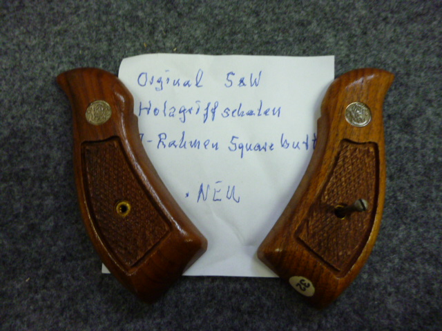 1 Paar Holzgriffschalen original Smith & Wesson J-Rahmen Squere Butt – Bild 1