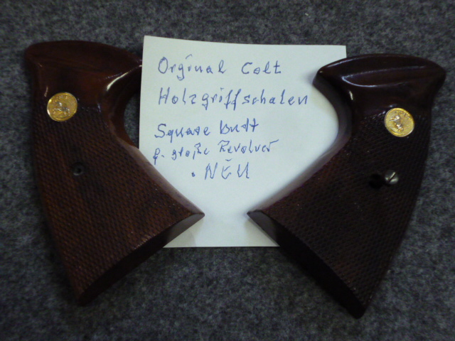 1 Paar Holzgriffschalen original Colt für große Revolver Squere Butt – Bild 1