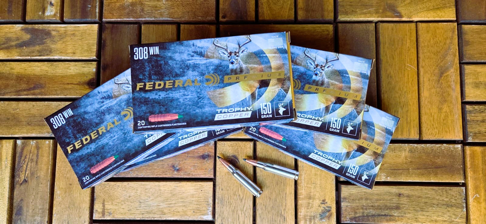100 Schuss Federal Bleifrei Trophy Copper Kal. .308 Win. 150 grain, 1 Los – Bild 1