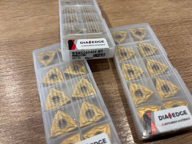 30 X Wendeschneidplatten WNMg080404-MS US735 DIA EDGE Mitsubishi – Bild 2