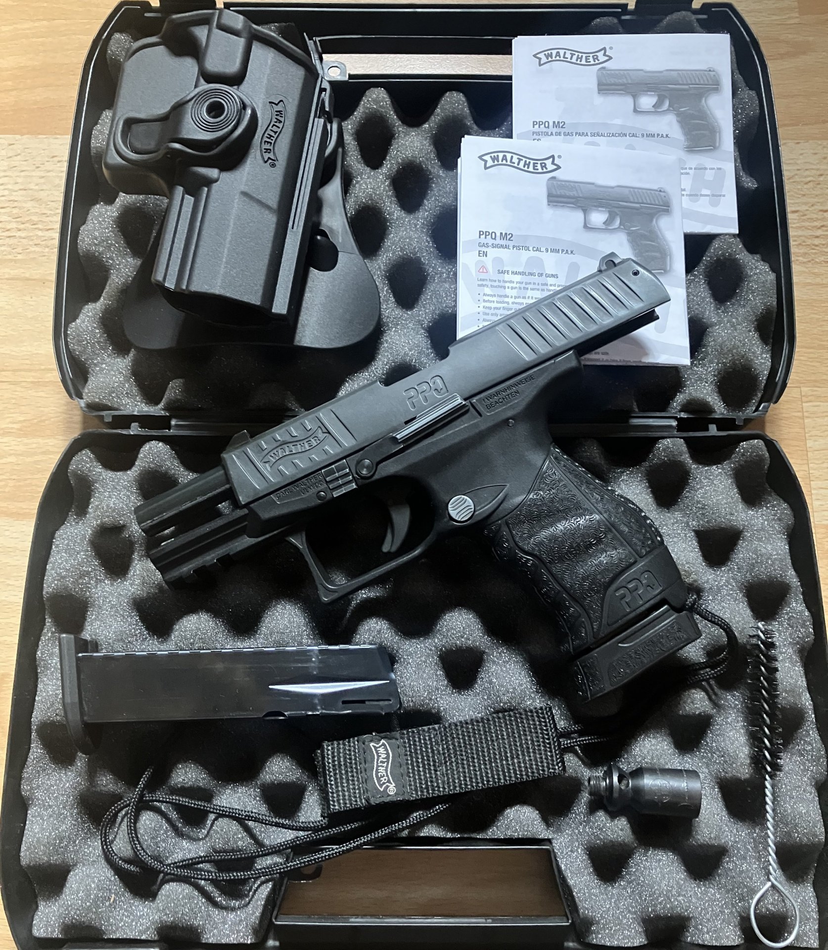 TIPTOP SPECIAL OPS Walther PPQ M.2 9mm P.A.K. mit Fangriemen + 15er/17er Magazin + Paddle-Holster – Bild 4