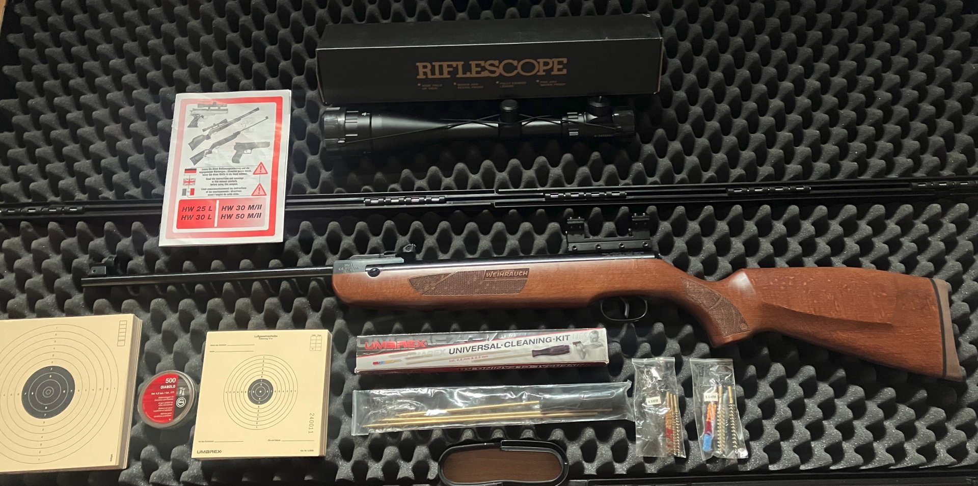 Luftgewehr Weihrauch HW50 M/II FO mit Zielfernrohr & gratis Zubehör – Bild 1