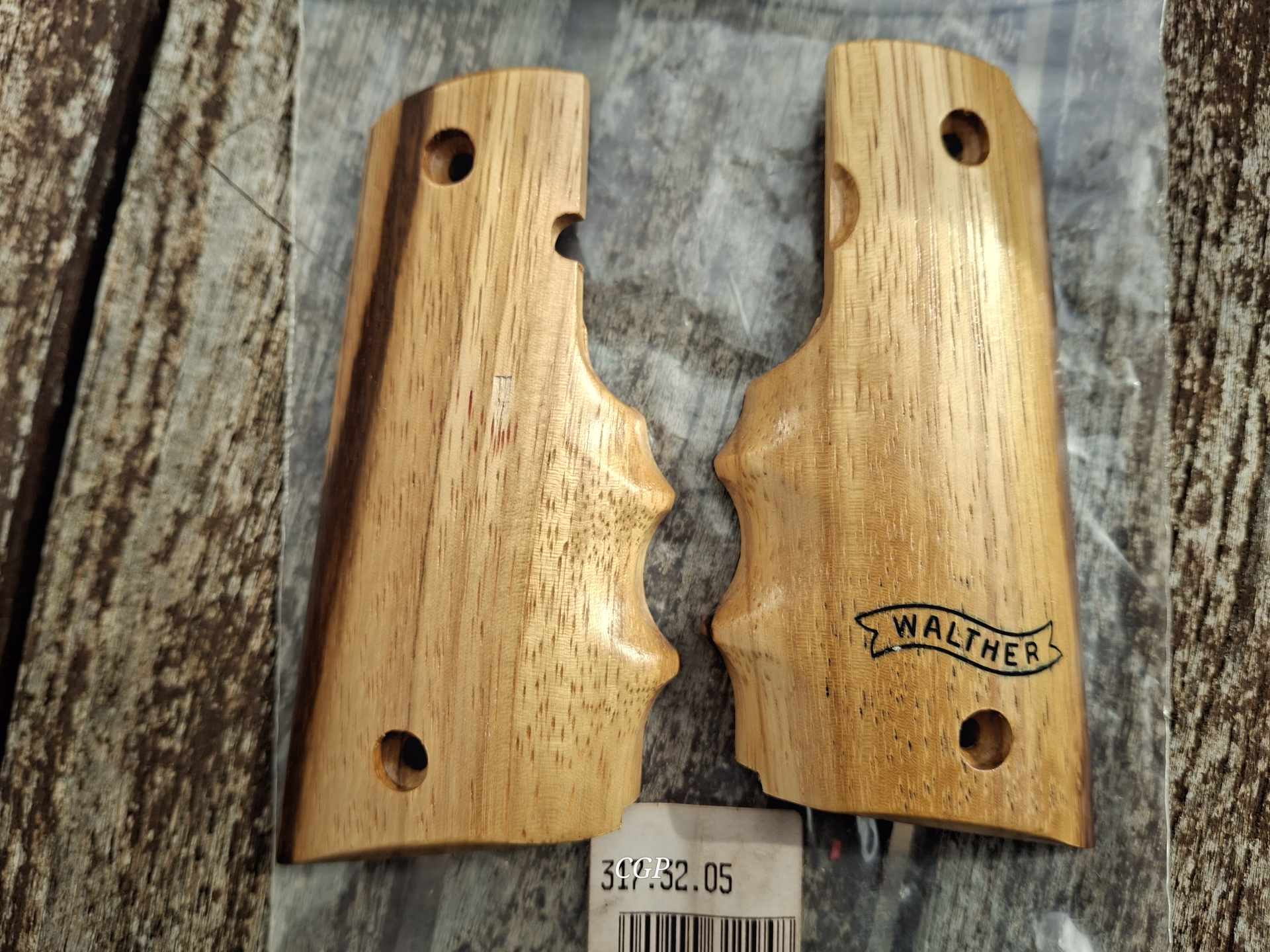 Walther Big Bore Holzgriffschalen - original & selten !!! – Bild 1