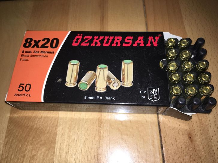 Özkursan Knallpatronen Kal. 8mmK! Extrem stark geladen! 48 Stück! – Bild 1