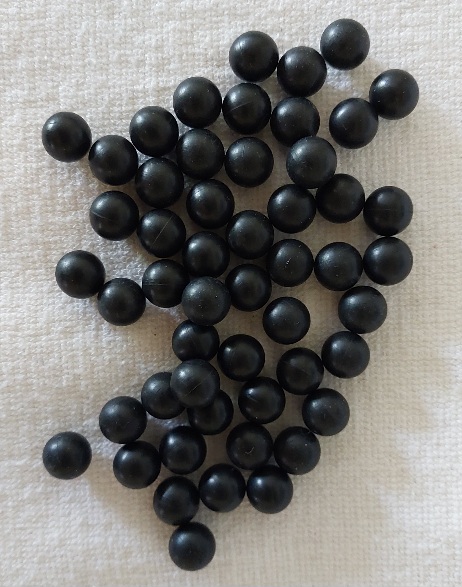 50 Gummikugeln 9 mm, Kaliber 38, INDOOR Trainingsmunition – Bild 1
