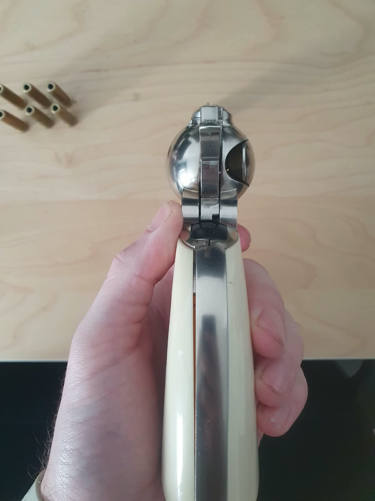 Vollmetall COLT SAA .45 Revolver * Nickel Finish * 4,5 mm – Bild 3