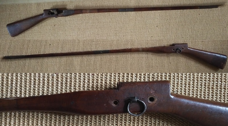 Teil für antikes Vorderladegewehr originaler Schaft für alte Muskete Steinschloßgewehr Tüfeng – Bild 1