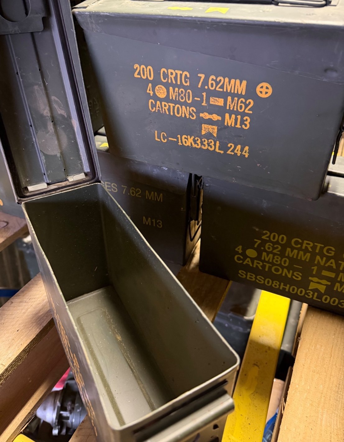 US Army Munitionskiste M19A1 – Größe 1 – Metall – Stapelbar – Bild 3