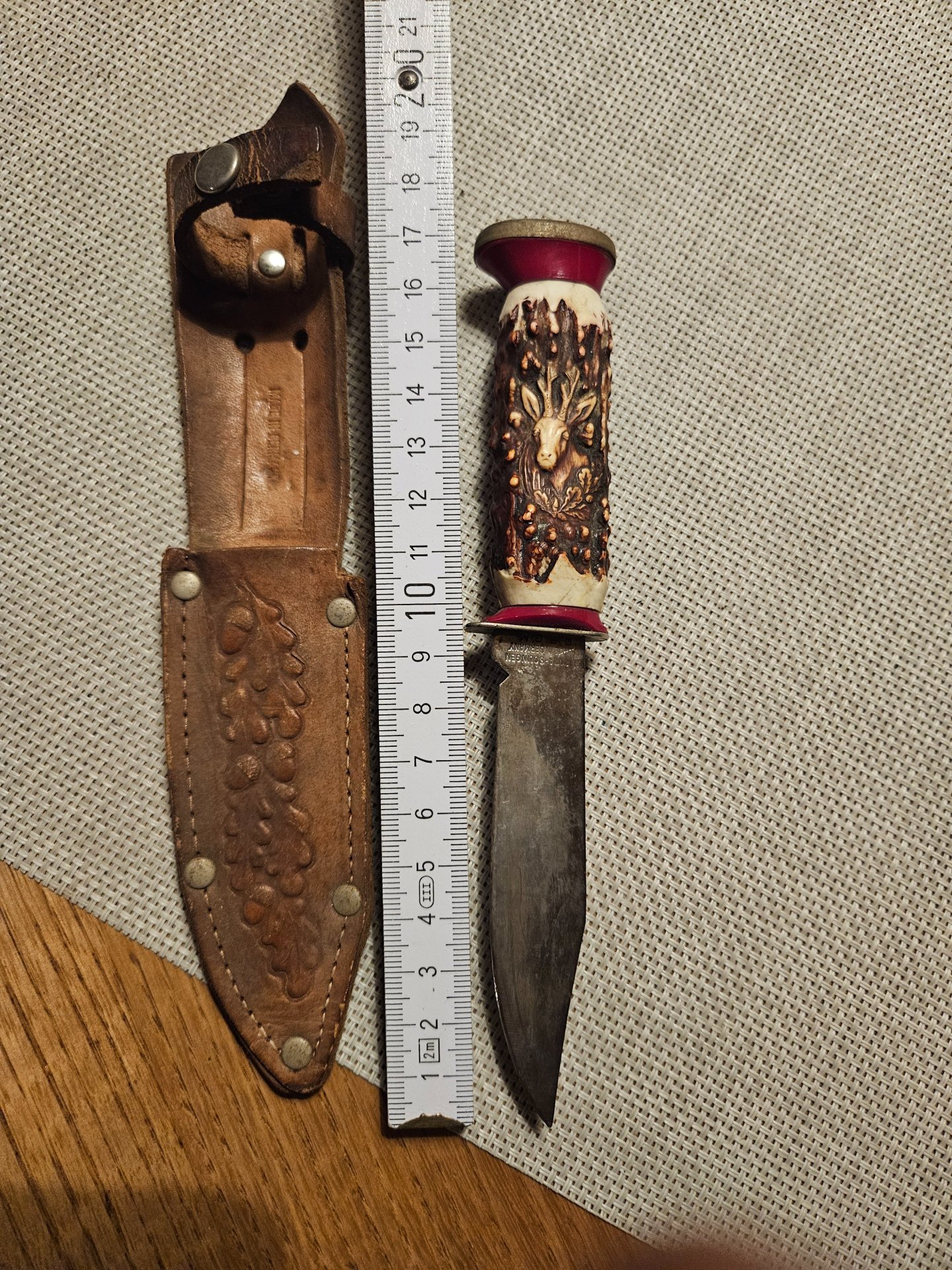 Altes Jagdmesser / Fahrtenmesser Linder Solingen D.B.G.M. – Sammlerstück – Bild 1