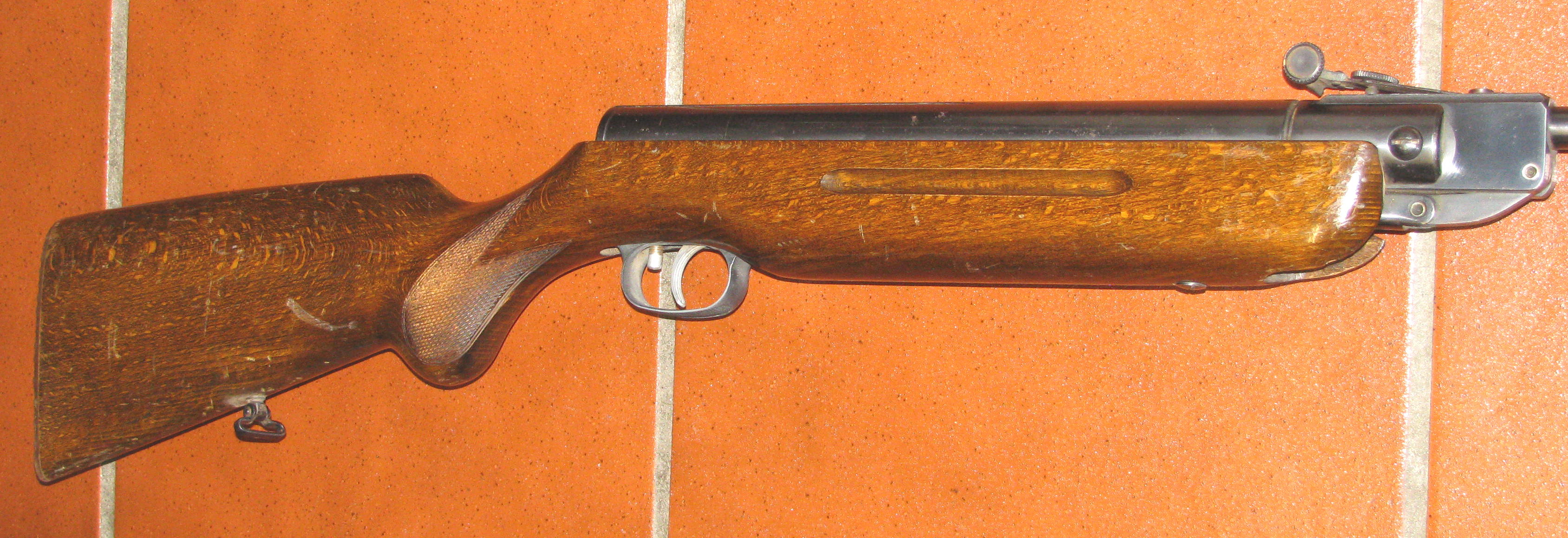 Altes BURGO Luftgewehr in Kal. 4,5mm mit der Nummer 124850 ohne F - Zeichen, lange vor 1970 – Bild 6