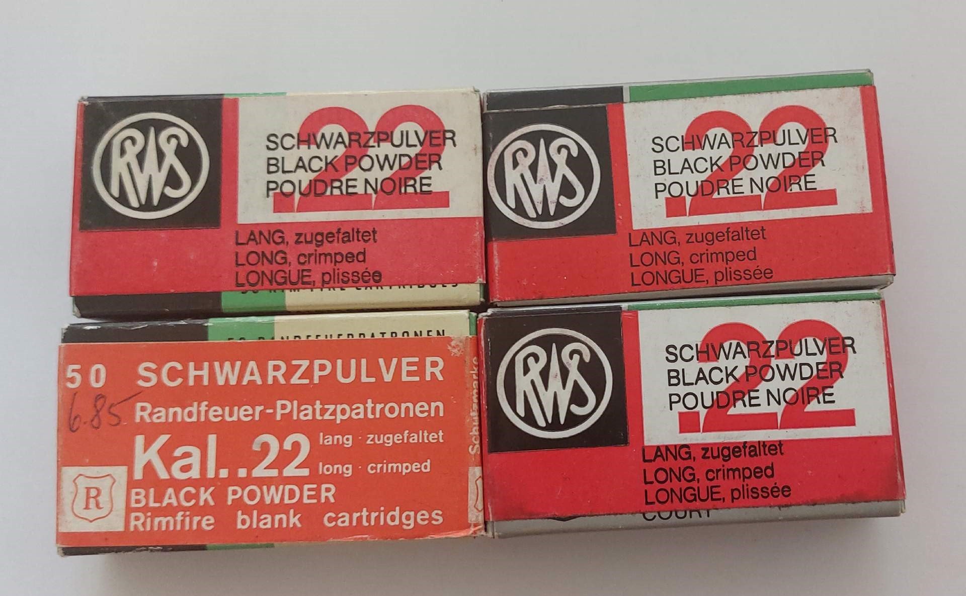 RWS Platzpatronen .22 lang, alt und gut OVP – Bild 1