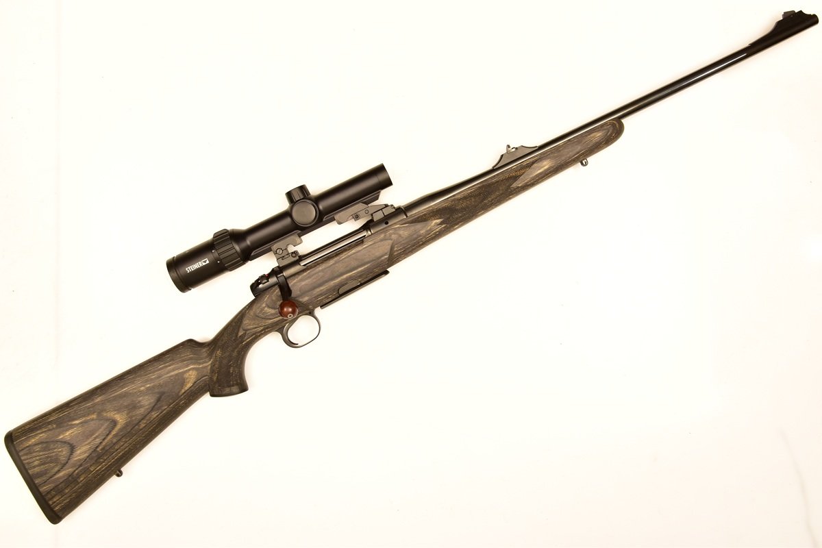 Heym SR21 SOHO Kal. 8,5x63Reb, Schichtholzschaft, Steiner Drückjagd-ZF auf EAW-Schwenkmontage – Bild 1