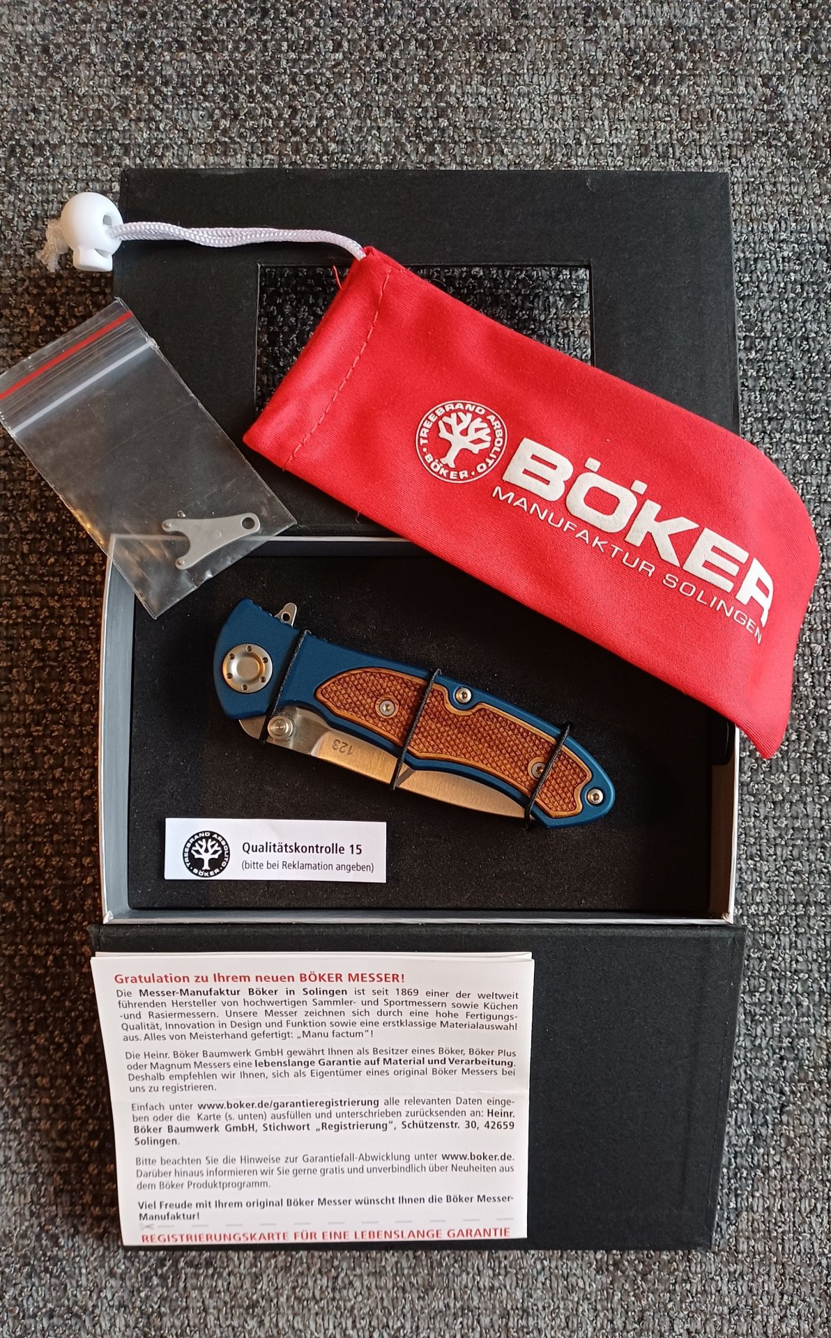 Böker Turbine II – Limitierte Facebook-Edition (Blau/Palisander) | SNR: 123/350 | MINT/OVP – Bild 1
