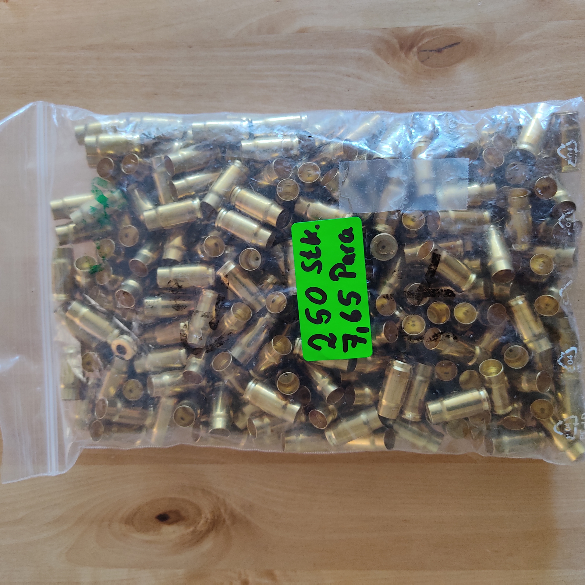 250 Hülsen im Kaliber 7,65mm Parabellum/.30Luger – Bild 1