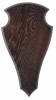 1 x Trophäenbrett EICHE 2 DUNKEL 52cm x 26cm | Hirschschild Rotwild Hirsch Damwild Rothirsch ...
