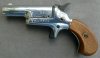 DERRINGER MOD. 1873 IM KALIBER .22 L.R. – „MADE IN GERMANY“ – VERNICKELT/VERCHROMT – TOP GELEGENHEIT