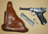 orig. DDR VoPo P08 Luger Pistole "S/42 1938" im Kal. 9x19 mit Holster & Zubehör -GELEGENHEIT-