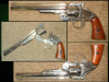=== vernickelte Deko/Modellwaffen Western-Revolver S&W Schofield - No Winchester Sharps Colt===