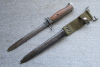 Norwegisches Krag Jörgensen Bajonett Seitengewehr M.1894 Wehrmacht Kongsberg mit Koppelschuh defekt