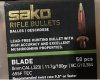50 x Sako Blade Geschosse 8mm Bleifrei