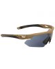 Schießbrille / Schutzbrille Swiss Eye® Nighthawk m. 3 Gläser - Coyote / Beige