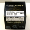 100 Schuss S&B Sellier & Bellot .222 REM. Vollmantel 3,24g 50gr FMJ Patronen Sport Jagdl Übungsschie