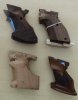 Konvolut Griffe 1x 208, 1x Rohling (Benelli?), 1x High Standard, 1x unbekannt & bearbeitet