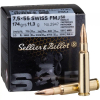 50 Schuss S&B Sellier&Bellot SuB 7,5x55 SWISS 7.5 x 55 FMJ Vollmantel 174grs 11,3g Messinghülse Boxe