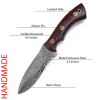 Custom Handmade Damascus Steel Hunting Bowie Knife with Bone | MAQ1764