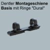 Dentler Montageschiene Basis mit passenden Ringen "Dural" Neu