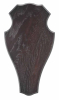 1 x Trophäenbrett EICHE 1 DUNKEL 52cm x 26cm | Hirschschild Rotwild Hirsch Damwild Rothirsch ...