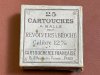 25 Schuss 12-mm-Stiftfeuerpatronen (Lefaucheux-Patronen) in der Originalverpackung