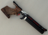 PRESSLUFTPISTOLE WALTHER LP500 EXPERT DESIGN ROT" MIT 2 X ALU-KARTUSCHE