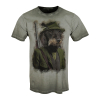 ALMTRACHT JAGD T-Shirt GRÜN OSKAR Dackelmotiv farbig 100% Natur-Baumwolle Rundhals Größe: L LARGE 52