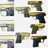 MAB Sammlerset, 3 Taschenpistole in 6,35mm Browning von Manufacture d'armes de Bayonne