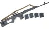 Airsoft, Softair, SVD Dragunov von ASG, Kal. 6mm BB mit Weavermontage, Tuning-Lauf + 4 Magazine